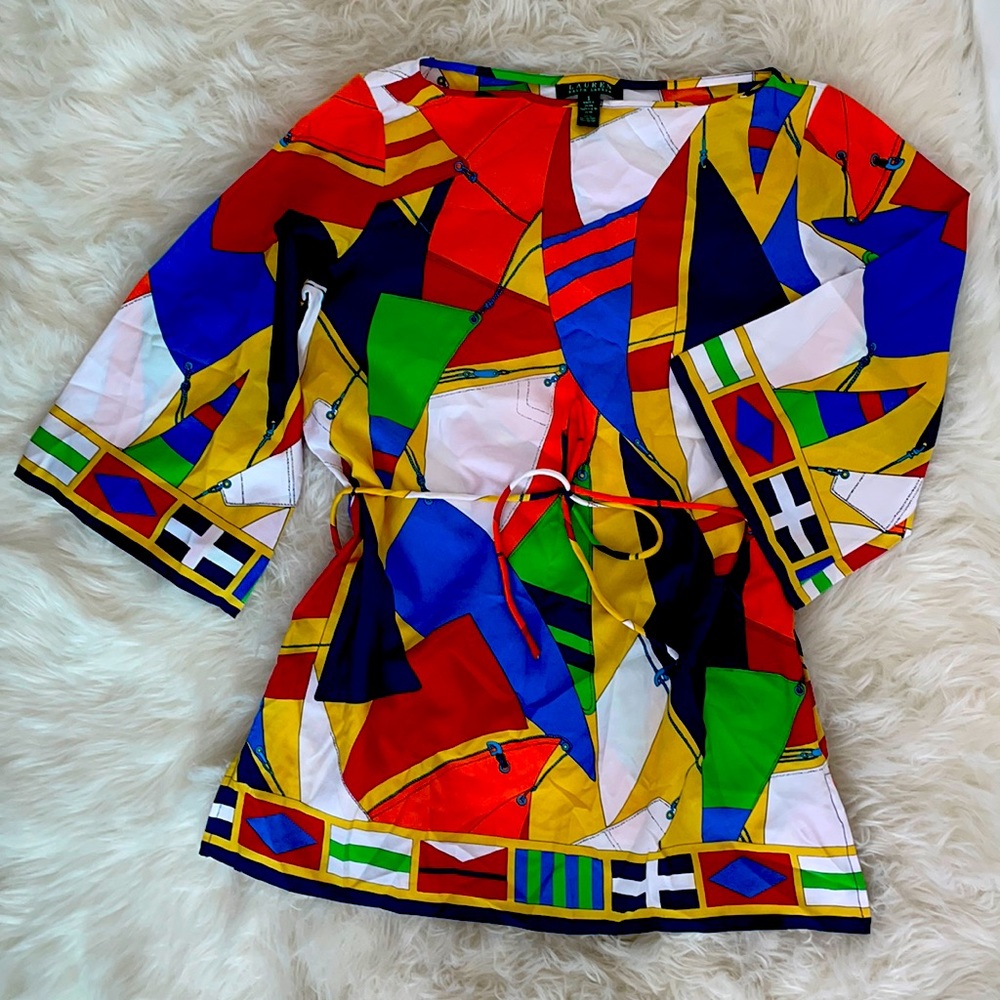 Ralph Lauren Blouse with belt and side slits sizeS